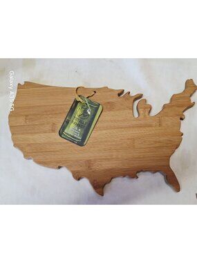 USA-Shaped Bamboo Cutting & Serving Board By Totally Bamboo